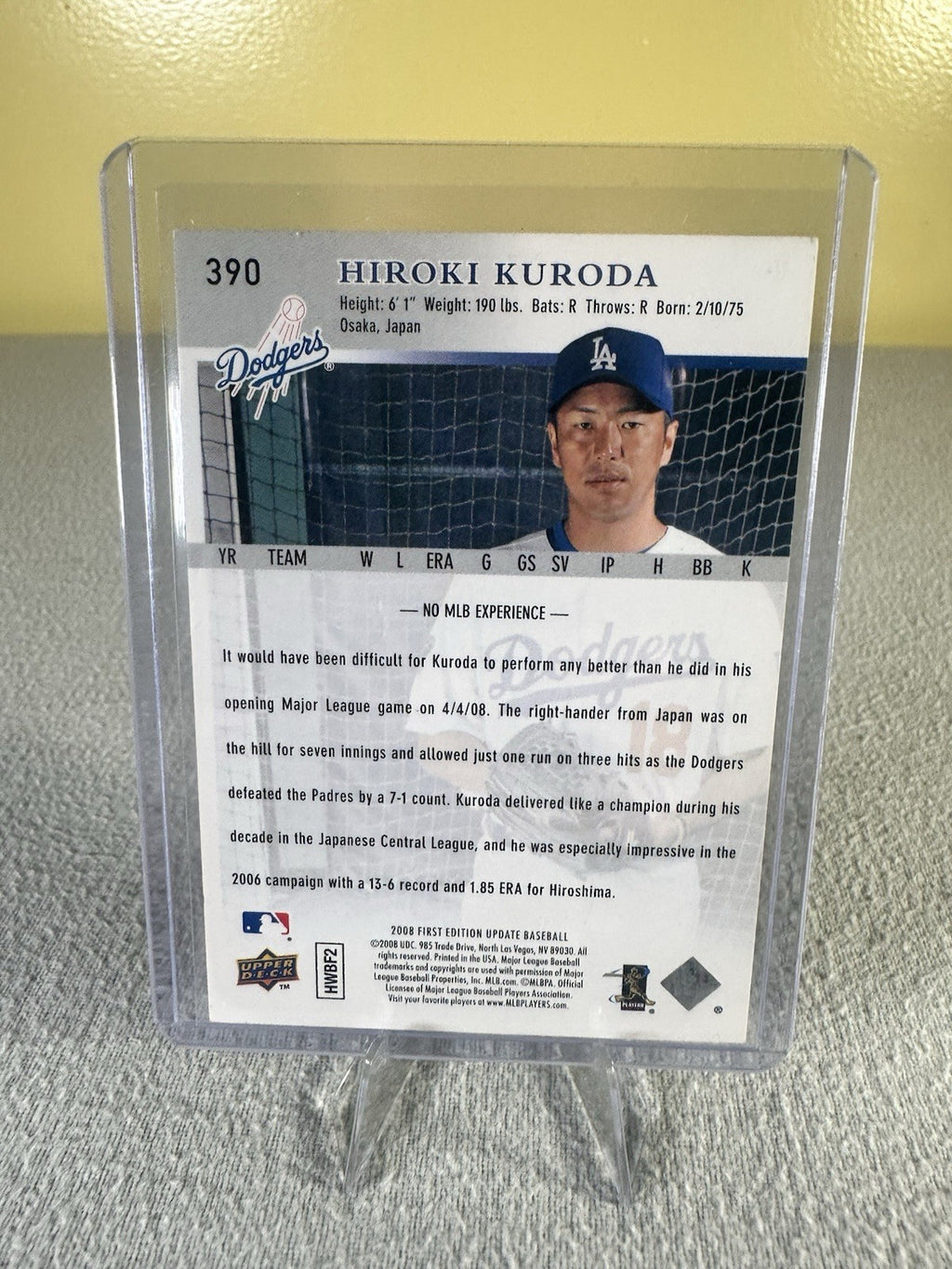 2008 Upper Deck First Edition Hiroki Kuroda #390 Los Angeles Dodgers