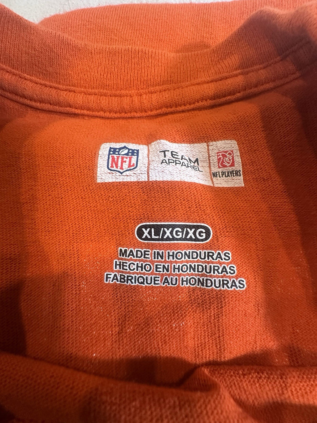 NFL Team Apparel Denver Broncos Peyton Manning Orange Football Shirt XL