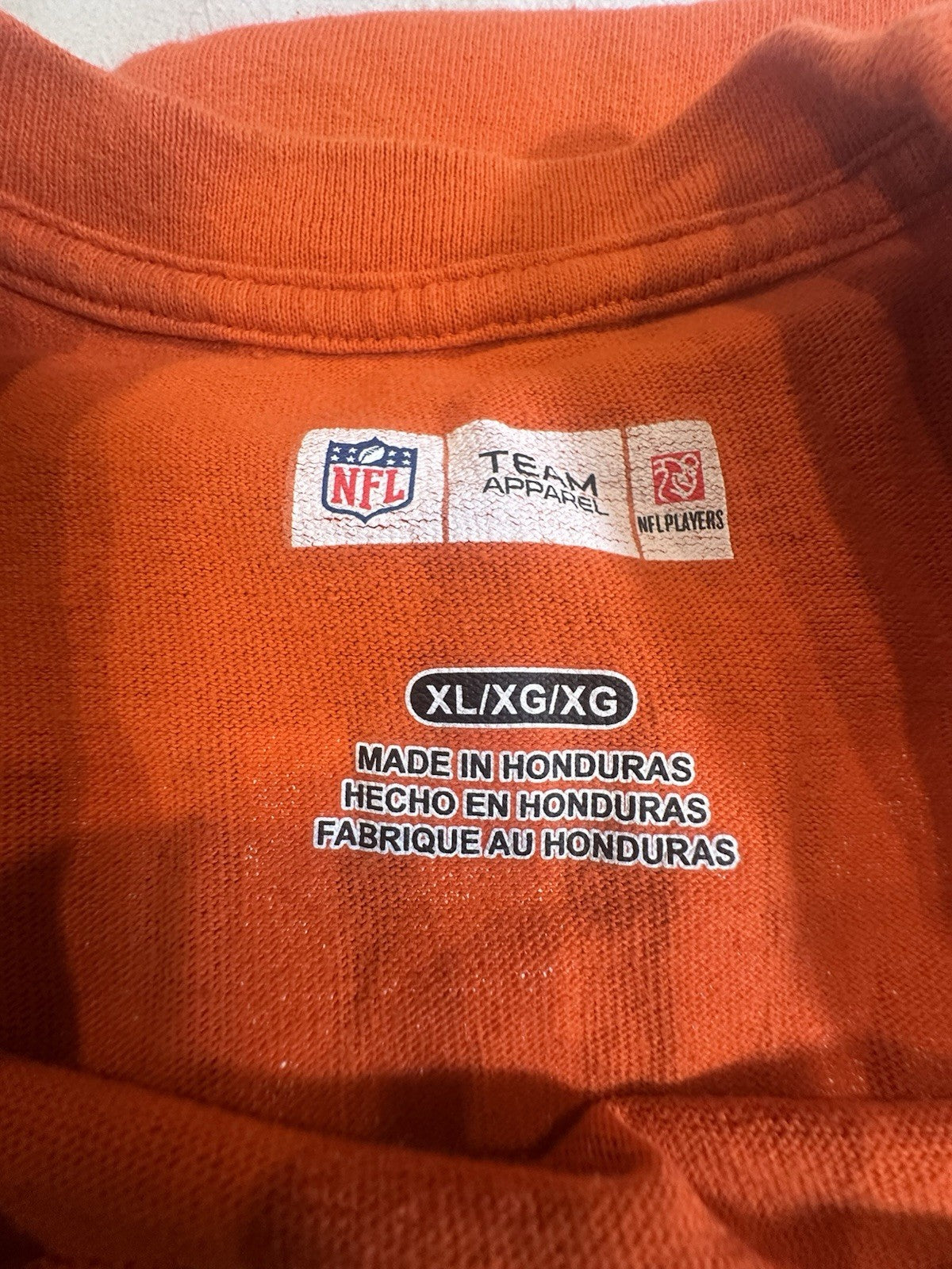 NFL Team Apparel Denver Broncos Peyton Manning Orange Football Shirt XL