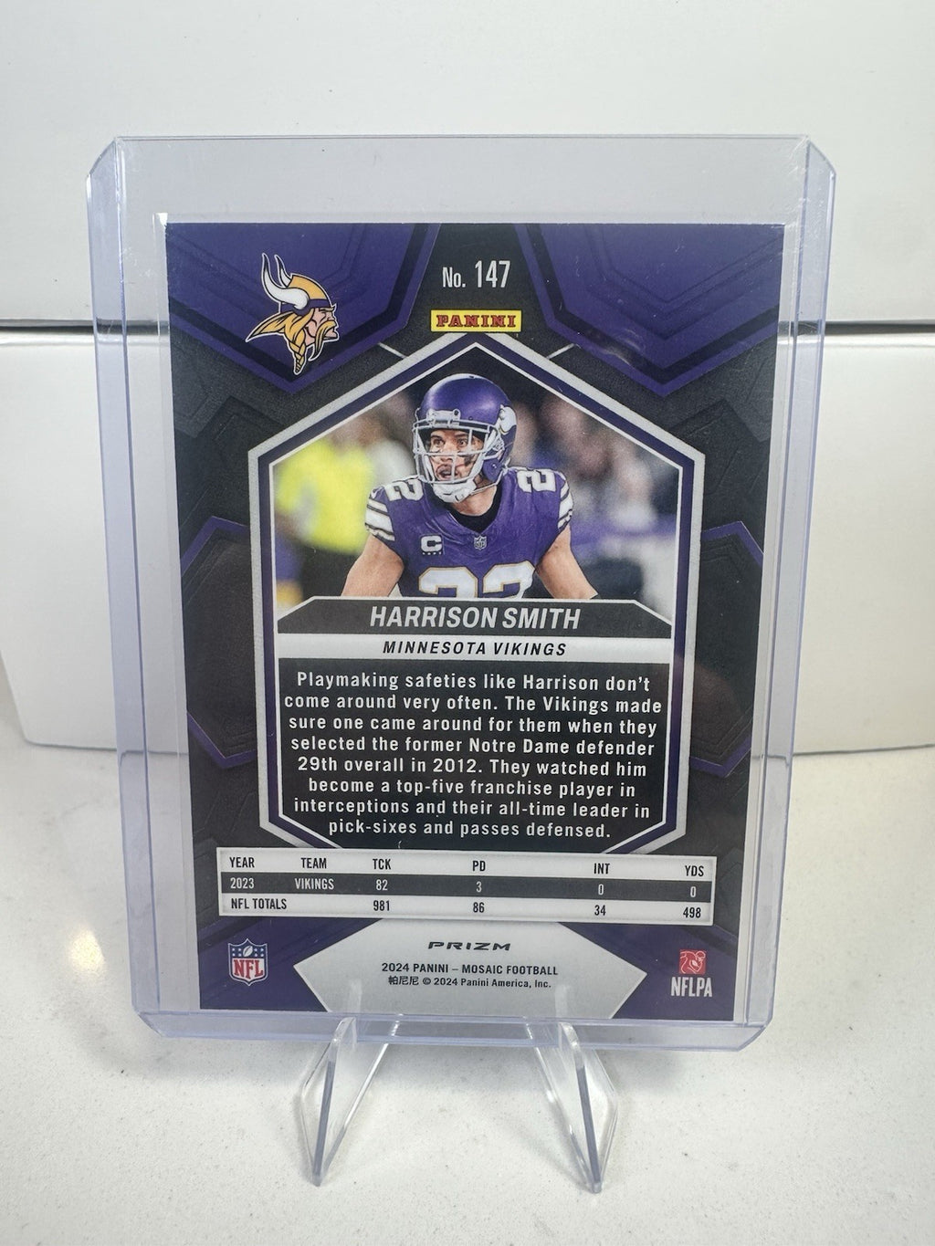2024 Panini Mosaic - Harrison Smith #147 Camo Pink Mosaic Prizm