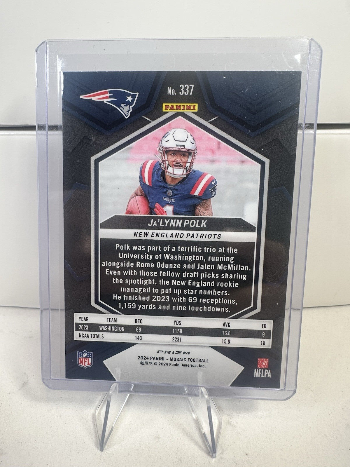 Ja'Lynn Polk ~ 2024 Panini Mosaic ~ Rookie Silver Mosaic Prizm #337