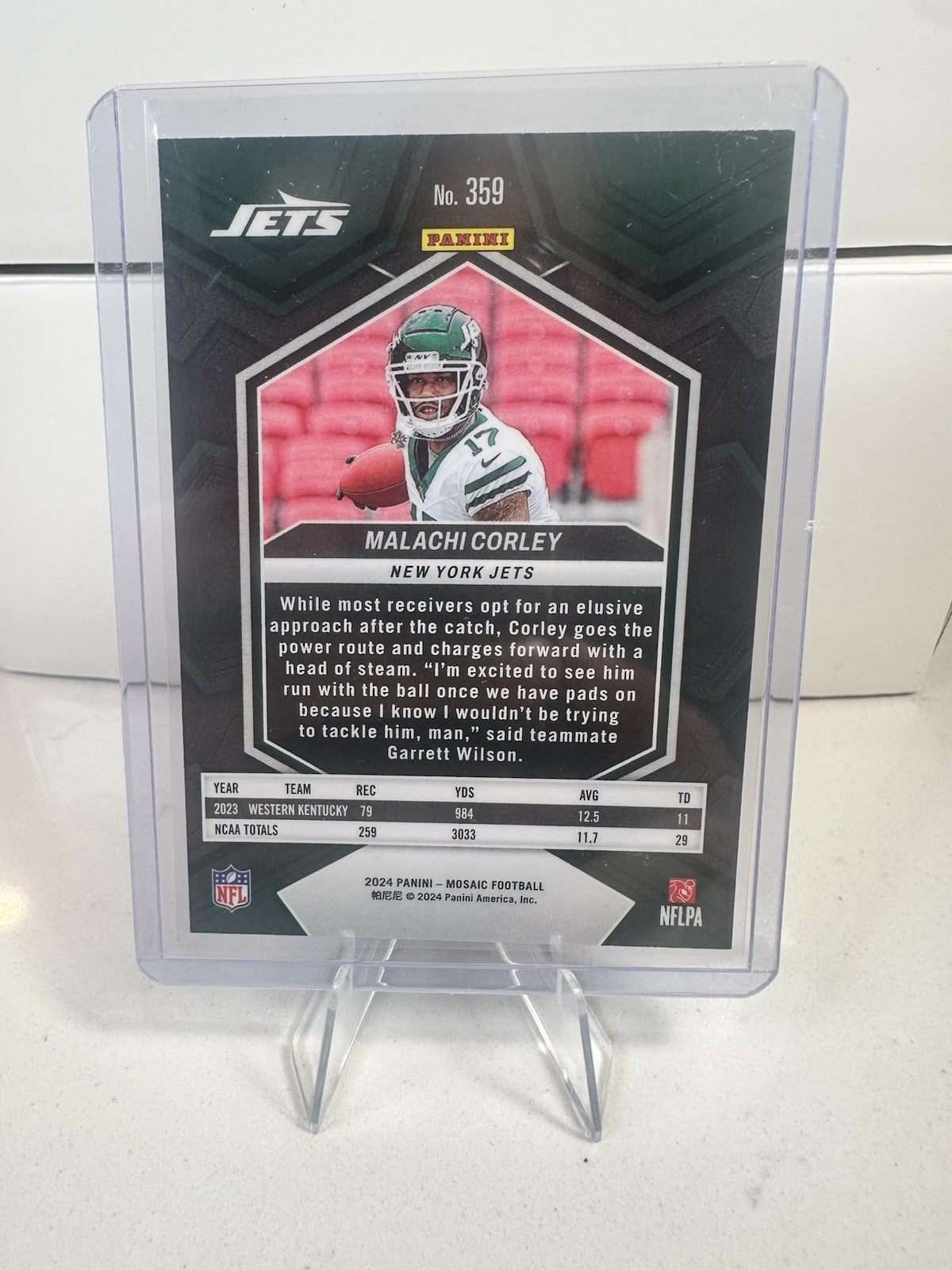 2024 Panini Mosaic Malachi Corley RC #359