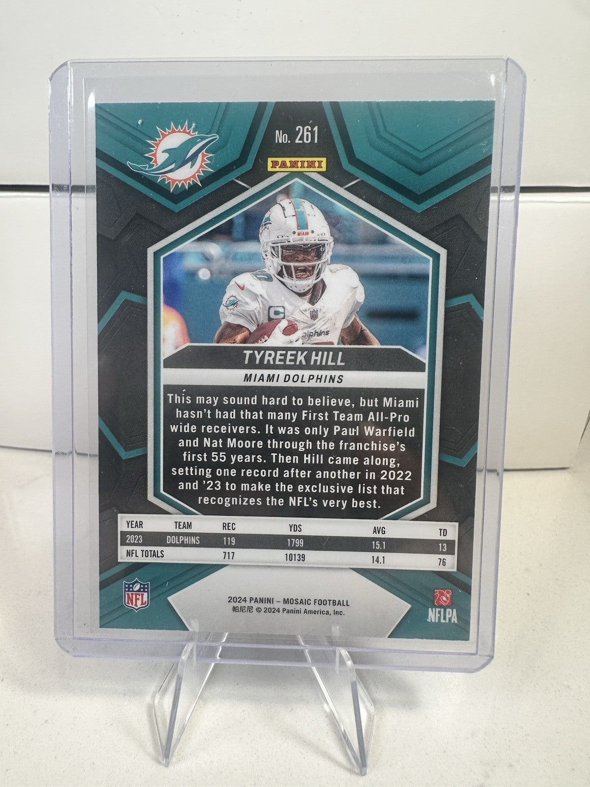 2024 Panini Mosaic Football National Pride Tyreek Hill #261 Dolphins