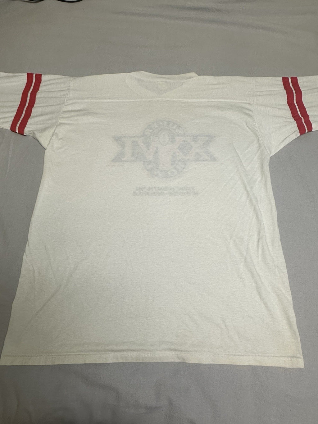 Vintage Super Bowl 1992 XXVI 3/4 Sleeve Shirt XXL White Bills Vs Redskins RARE