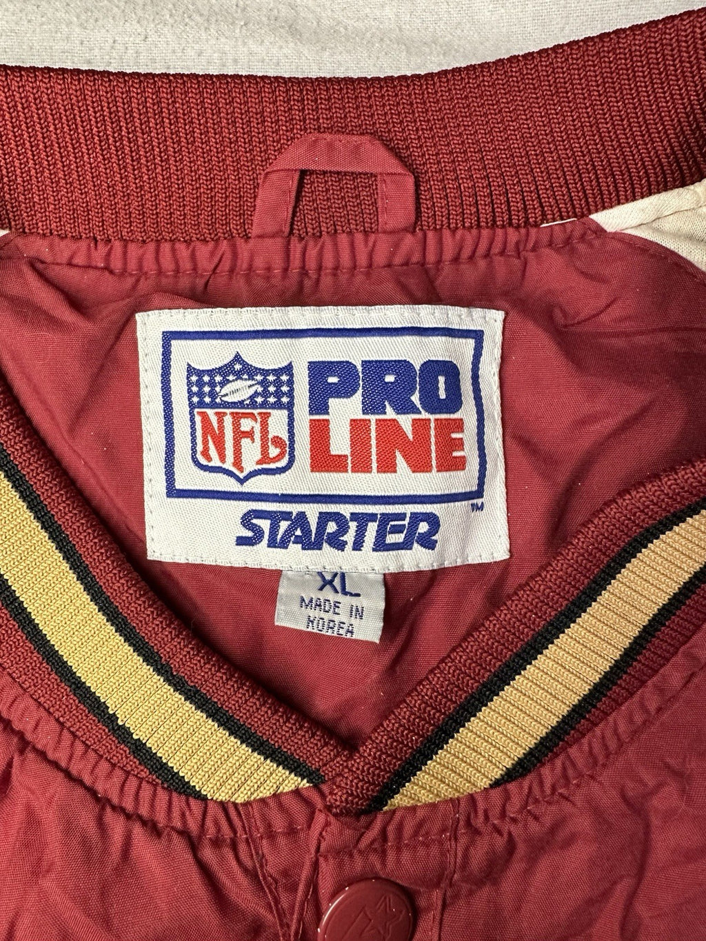 Vintage Starter Pro Line San Francisco 49ers Pullover Jacket Men’s XL Red NFL