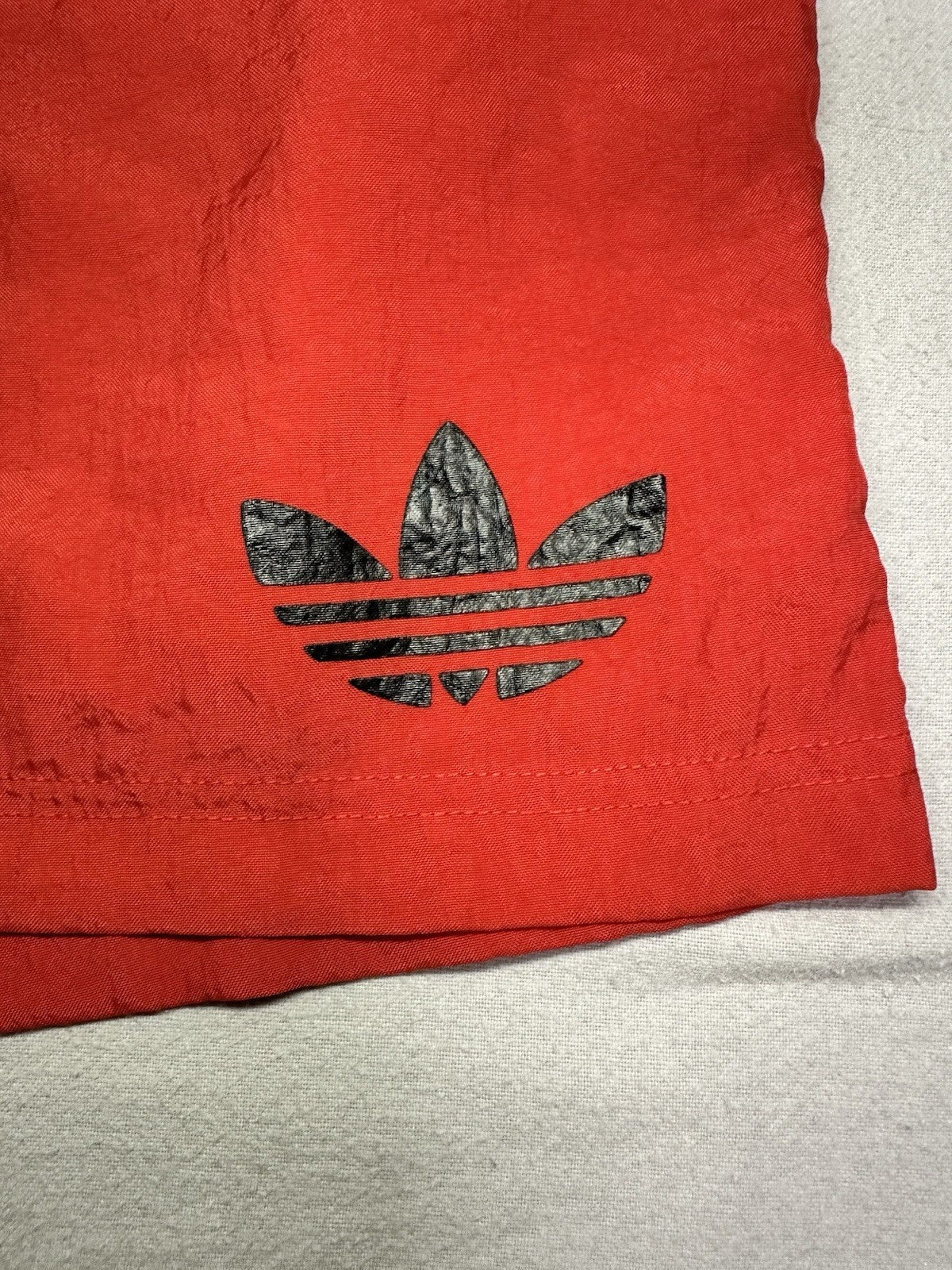 Vintage Adidas Shorts Athletic Nylon Trefoil Spellout Soccer 80s 90s MENS L
