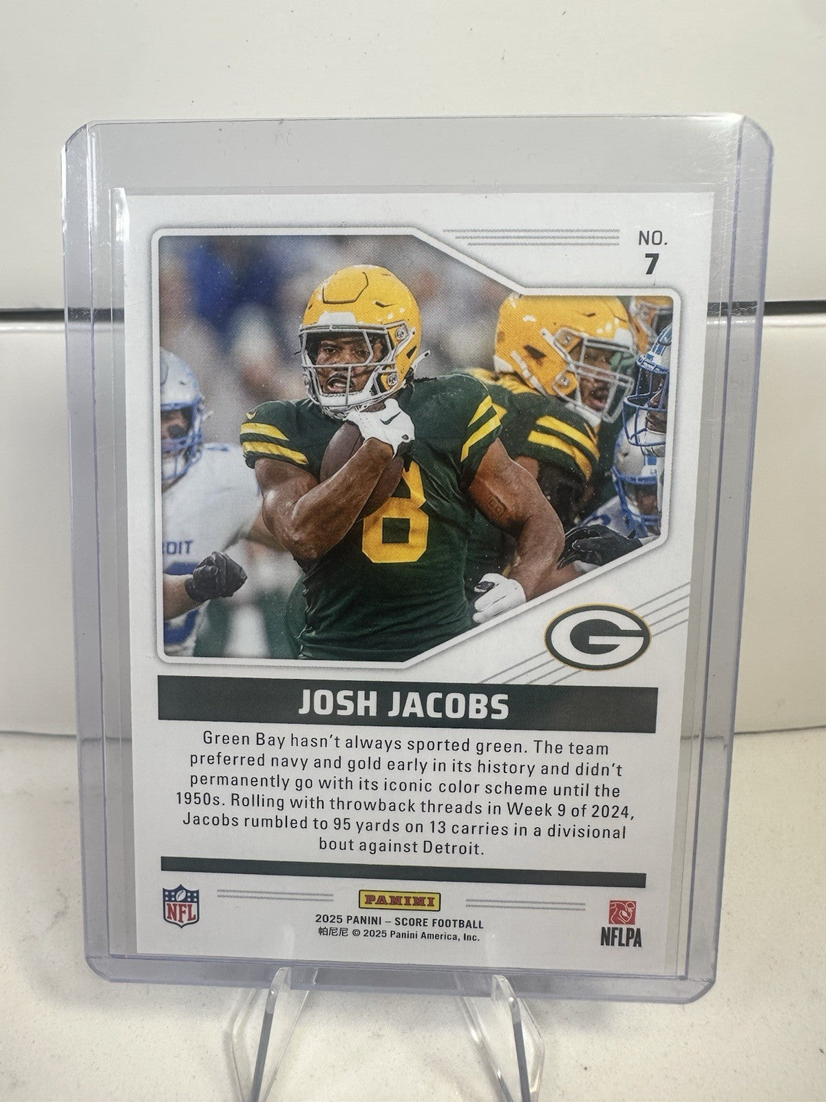 JOSH JACOBS 2025 SCORE THROWBACKS GREEN BAY PACKERS