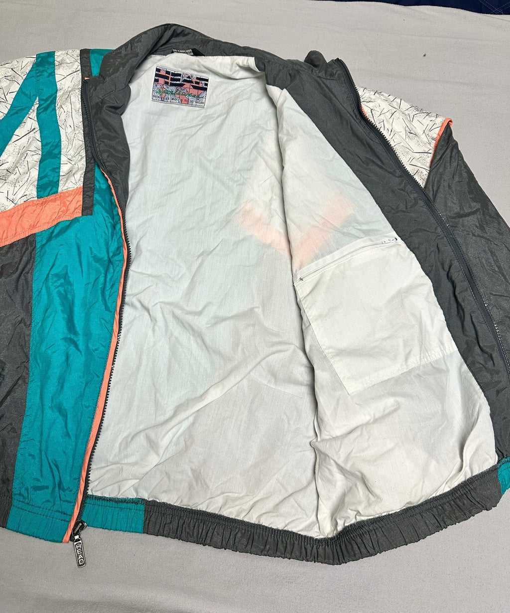 VTG 90s HEAD Sportswear Windbreaker Jacket Mens L  Colorblock Hong Kong