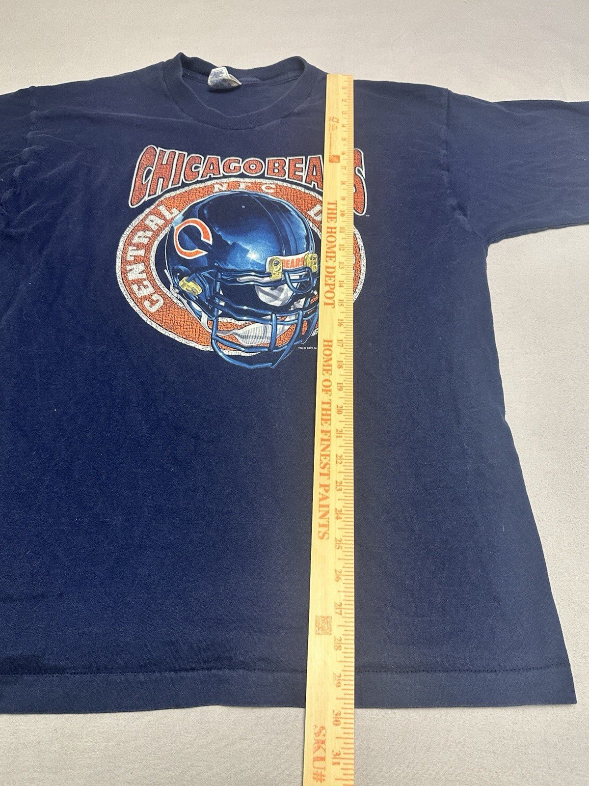 Vintage Pro Player Chicago Bears NFL Blue T-Shirt Adult Size XL USA Made 1995 *