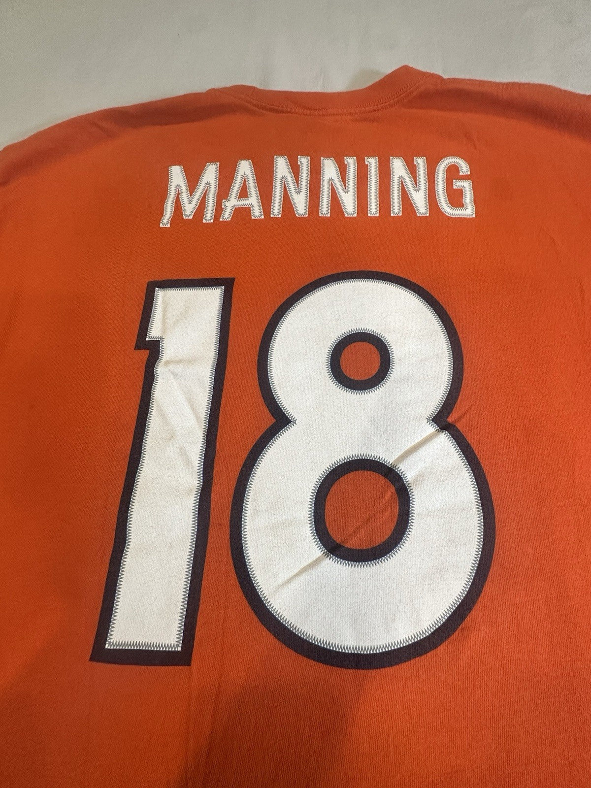 NFL Team Apparel Denver Broncos Peyton Manning Orange Football Shirt XL